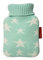Hugo Frosch Mini-Wärmflasche 0,2 l mit Strickbezug mint Sterne
