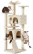 Yaheetech Kratzbaum Höhe 178 cm Stabiler Katzenbaum Katzenkratzbaum Katzenmöbel, Kletterbaum für Katzen, Beige