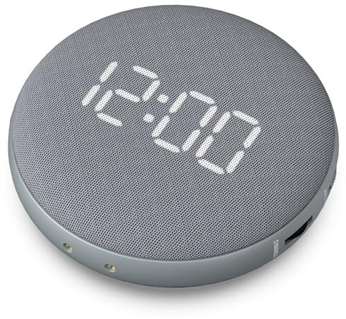 REACHER Super Loud Alarm Clock for Heavy Sleepers Adults Teens, Vibrating Alarm Clock Bed Shaker Under Pillow, Rechargeable Battery Powered for Travel, Auto-Dim, Portable