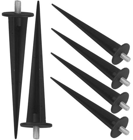 OSALADI jordspett 6 stycken metalllampstavar som ersättning för jordspett trädgårdstillbehör