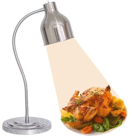 FfiMe Lampada Riscaldante Alimenti, Lampada Riscaldante Alimenti A Buffet Indipendente, Lampada Riscaldante Alimenti Commerciale Portatile, Estensibile Fino a 70 cm, Interruttore a Un Pulsante
