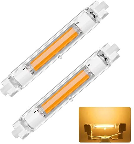 R7S LED 118mm Dimmbar 30W Lampen, R7S LED 118mm Glühbirne Ersatz für 300W Halogenstäbe, Warmweiß 3000K 3000LM, Kein Flackern 360°Abstrahlwinkel LE D Stab, LE D Leuchtmittel, 2er Pack