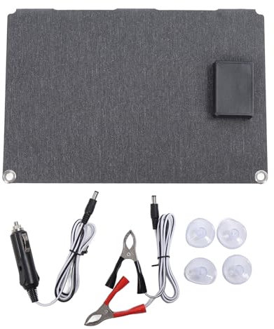 CHEOTIME Bärbar Solpanel, 12V 20W 2-vikt ETFE Bärbar Solarladdare Snabbladdning Solcellsminivikbar Solpanel för Telefonkamera Camping