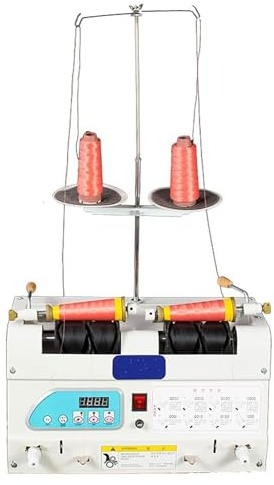 Electric Bobbin Winder, Computer Embroidery Thread Splitting Rewinder Machine, Digital Desktop Sewing Double Factory Thread Distributor Machine, for Sewing Crafts Project