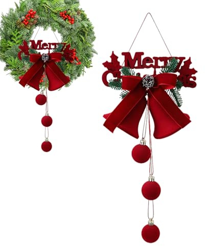 de Campanas Navideñas - Colgante para Fiestas De Invierno Y Celebraciones Estacionales | De Campana para Fiesta De Navidad | para Uso En Interior Y Exterior, Árbol, Valla, Patio