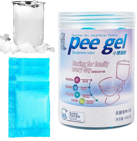 JIEBWCHA Camping Urin Gel | Avföring Gel för bärbara Toaletter | 40 st absorberande flytande stelare för utomhusresor vandring axelryggsäck camping båt och bil