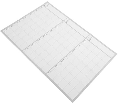 Baluue Calendrier Mural Trimestriel Effaçable à Sec 3 Mois 61X91 CM Grand Format Agenda Mensuel Vierge Réutilisable pour Maison Bureau et Salle de Classe