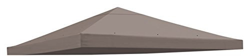 BenefitUSA Replacement Gazebo Canopy Top Patio Pavilion Cover Sunshade Polyester Single Tier, Taupe