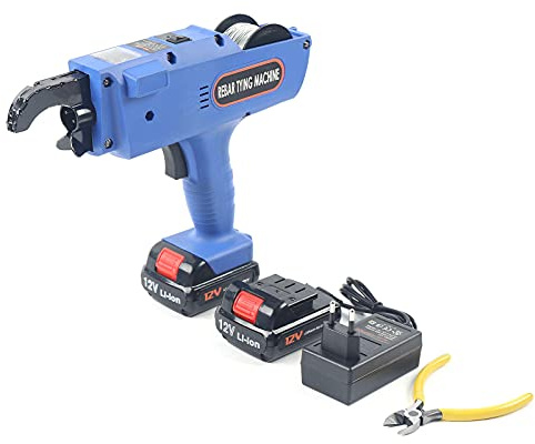 SHZICMY Automatisk trådbindningsmaskin 8–34 mm, trådbindningsmaskin Rebar bindningsmaskin med 2 x batterier 12 V