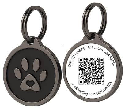 Pet Dwelling QR Code Pet ID Tag – Scan to Contact Owner Instantly, No App Needed, Smart Dog & Cat Tag with Free Personalized Online Pet Profile