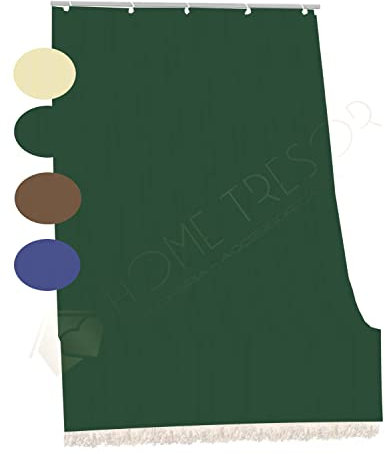 Home Tresor Tenda da Sole per Balconi in Tessuto Resistente per Esterno con Anelli e Ganci, Tenda Parasole a Cascata da Finestra e Veranda, Tinta Unita (140x250 cm, Verde)