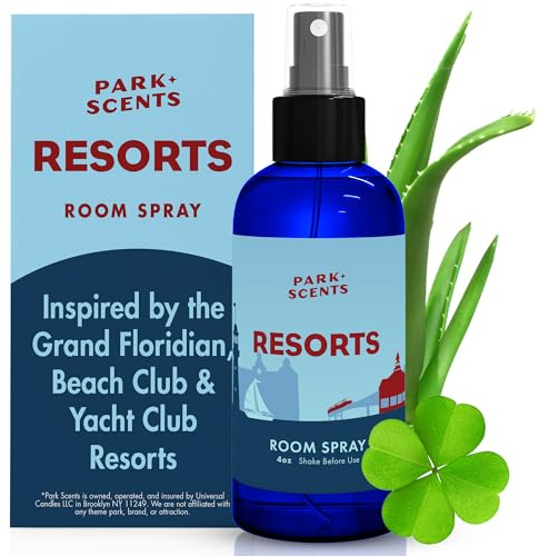 Park Scents Resorts – Floridian Theme Park Inspired Luxury Hotel Fragrance Room Spray – Clover, Aloe, Citrus & Daisy Air Freshener Spray – Birthday Gifts for Women, Sister, Hostess, Best Friend (4oz)
