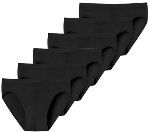 Uncover by Schiesser - Basic - Mini Slip/Unterhose - 6er Pack (XL Schwarz)