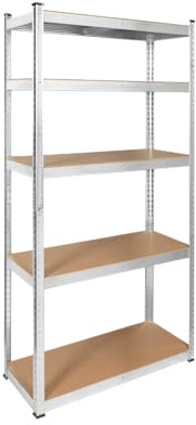 Rebel metallförvaringshylla 180 x 90 x 40 silver RB-1250