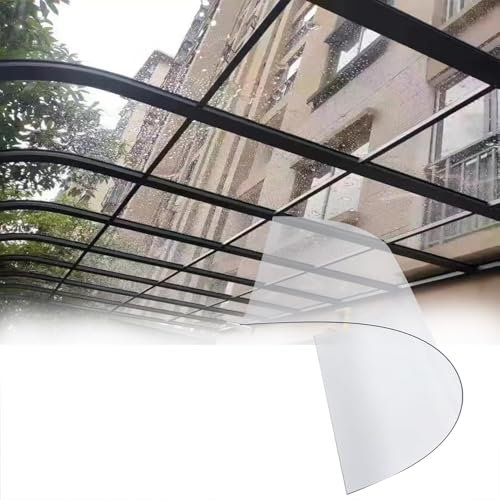 JIwqDY Polycarbonate Greenhouse Panels, Clear Acrylic Plastic Sheet, PC Endurance Board, Roofing Cladding, for Outdoor Glazing Panels Replacement Shed Panel(60x100cm)
