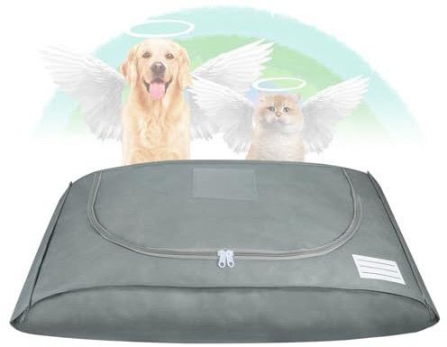 Pet Burial Bag Dog/Cat Casket for Animals, Eco Friendly pet Body Bag, Dignified Memorial & Funeral Supplies for Animals Like Rabbits,Cats, Chihuahuas S (23.6 x 9 x 5.5 in)