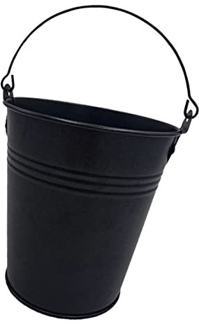 Abaodam Secchio per Grasso da Barbecue e Secchio per Olio da Griglia in Ferro Maniglie Portatili, capacità Grande, Accessorio Pratico per Barbecue All'aperto e Forno