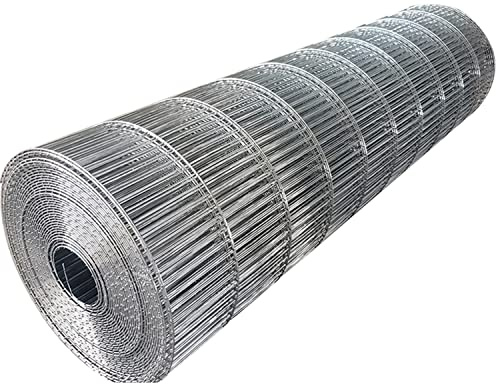Wzmazingly Malla Electrosoldada Galvanizada Agujero De 15x100 mm Rollos De Valla Metálica Valla De Alambre De Gallinero Para Gallineros, Jaulas Para Pájaros Y Huertos(1x6m)