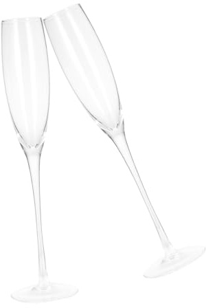 TOYANDONA 2pièces Verres Fins Cristal Verres Simples à Vin à Vin Mousseux Fins Transparents