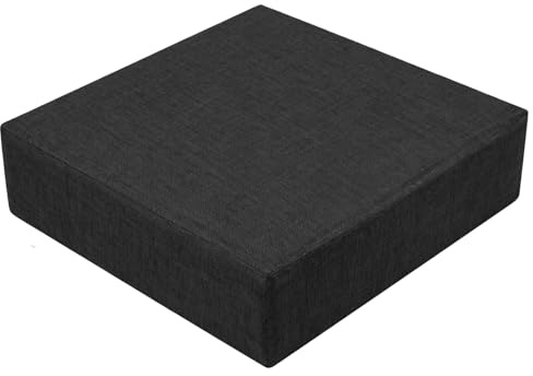GBKDQQ Boosterkudde, 50 x 50 x 10 cm, stolskudde, uppresningsstöd, sittkudde i minnesskum, golvkudde för vardagsrum, solstolar, soffor, fåtölj, kontor (svart)
