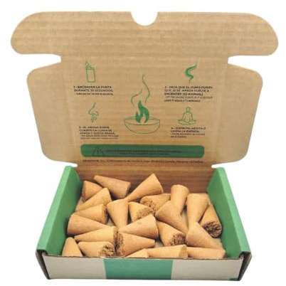 SALVIA | Coni Incenso Palo Santo Naturale 100g (22-27 pz) | Incenso per Purificazione Energetica Casa, Relax e Meditazione | Uso Quotidiano