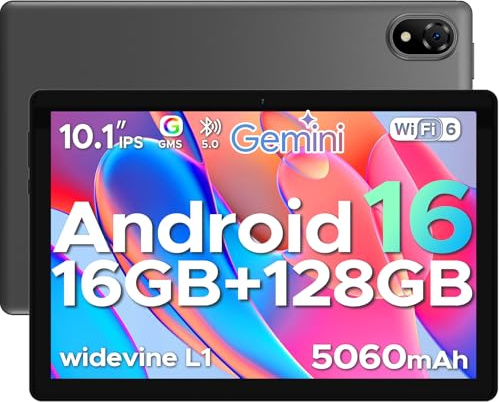 POPUX U10 2026 Neueste Android 16 Tablet 10 Pollici, 16GB RAM+128GB ROM (2TB TF) Gemini AI Tablet PC 5060mAh / Widevine L1/ 8MP+5MP Doppia Fotocamera/WiFi 6/ Type C/Jack per cuffie da 3,5 mm, Viola