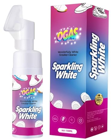 Skorengöringsskum, sneakers rengöringsmedel, multifunktionell rengöring med 150 ml flaska, fläckborttagare med djup åtgärd, skodvård, rengöringslösning för , känga, tennis, daglig användning