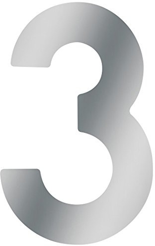 Meister - Numéro de maison - En inox - Design 3D - Excellente lisibilité - Possibilité de combiner chaque numéro - Signalétique pour mur, porte et portail, 424027