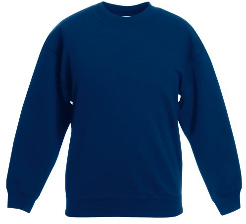 Fruit of the Loom Pojkar, regular fit, tröja, Blå (marinblå 32), 164 cm