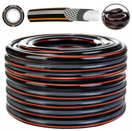 Gartenschlauch Schlauch Wasserschlauch Carbon 4 lagig Bewässerungsschlauch UV-beständig (3/4, Länge 15m)