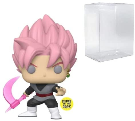 POP! Dragon Ball Super- Super Saiyan Rose Goku Black (with Scythe) Glow in The Dark Exclusive Bundled with Compatible Box Protector Case