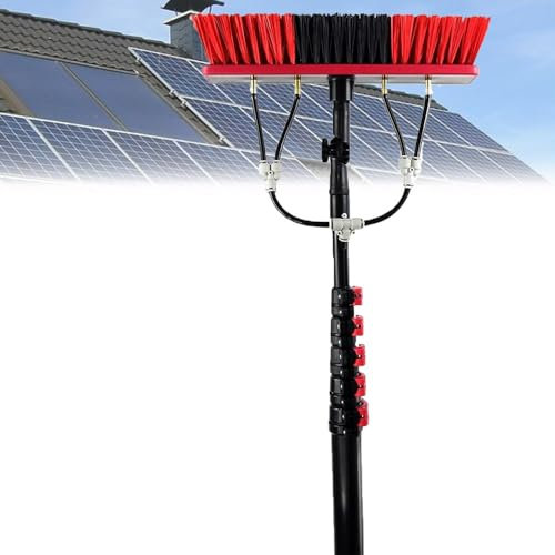 FANYING Nettoyant rétractable, Baguette de Nettoyage de vitres, Toit de Serre, adapté aux Murs en Verre de façade à Haute Altitude/Nettoyage de Panneaux photovoltaïques/solaires,5.4m/18ft