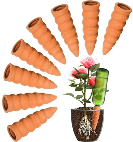 POWZOO 8 Picos Riego Plantas,100% cerámica,