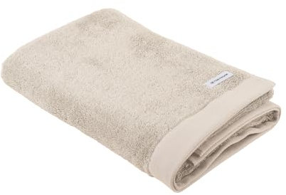 TOM TAILOR Duschtuch, 70x140 cm, 100% Baumwolle/ Frottier, mit zwei Aufhängern und Label mit Logo, COLOR BATH TOWEL Beige (Sunny Sand)