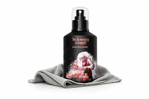 Next Gen | GAMER Edition | SCREEN CLEANER KIT | for TV, Monitor, Laptop, Touchscreens, Tablet & Phone – | 200ml Scented Spray + x2 Microfiber Cloths | Fast-Dry, Anti-Static, | Alchemist’s Cleanser |
