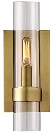 Lámparas de Pared Europeas - Aplique de Pared con Personalidad, lámpara de Pared para Interiores, luminaria Simple, Base de Cobre, iluminación de Pared, Pantalla de Vidrio Transparente, compatibl