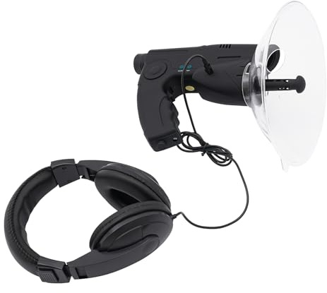 Appareil d'écoute d'oiseaux - Microphone directionnel - Microphone parabolique - Appareil d'écoute - Amplificateur sonore - Enregistrement avec casque - 100 m - Télescope monoculaire avec
