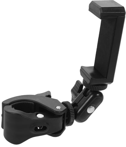 PRETYZOOM Soporte para Móvil Clarinete Ajustable con Clip Desmontable Giratorio Soporte Portátil para Partituras Compatible con Móviles de Negro