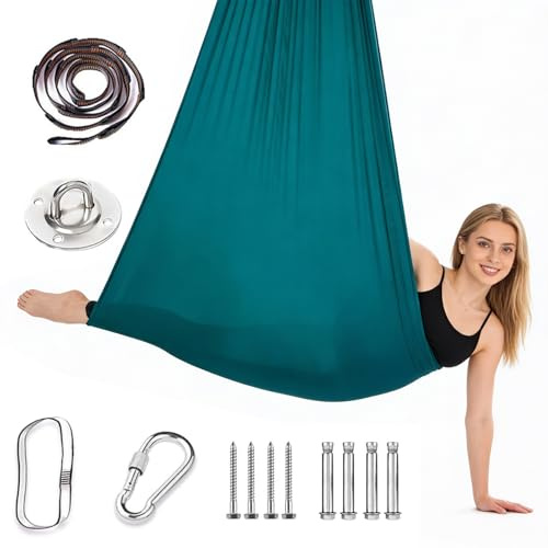 Vielseitige Yoga Hängematte – Indoor & Outdoor Aerial Yoga Hängematte, Hängetuch Schaukel & Therapieschaukel für Erwachsene, 280x150 cm, Tragkraft 200 kg