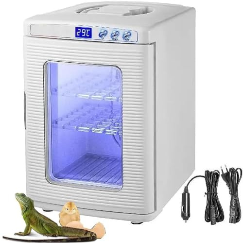 Reptilinkubator, digital laboratorieinkubator med temperaturkontroll 5°C till 60°C, idealisk för reptilägg och små reptiler 25L kyl- och värmefunktioner