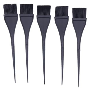GALPADA Set 5 Pezzi Spazzole per Tintura Chioma in Plastica Nero per Uso Professionale e Domestico Applicatore per Colorazione e Trattamento Cheratina