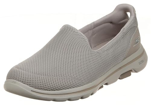 Skechers Go Walk 5, Zapatillas sin Cordones Mujer, Taupe Textile/Trim, 40 EU