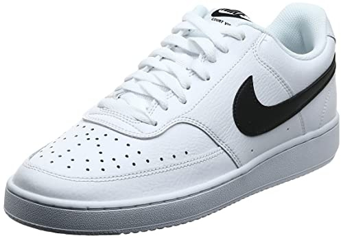 Nike Court Vision LO, Men's Running Road Running Shoe, White/Black-White, 6 UK (39 EU)