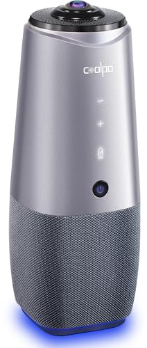 COOLPO Camera 360, 4K Video Conference Room Camera, Webcam, AI Driven Speaker Tracking, Noise Cancellation, Works with Zoom, Google Meet, Teams and More, Meeting, AI Huddle Pana