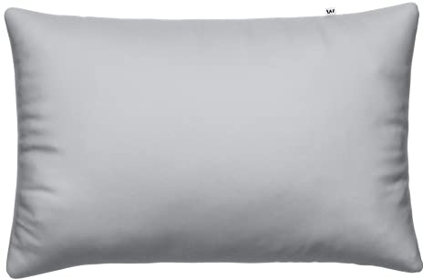Wolkenfeld Satin Kissenbezug 70x90 Baumwolle - Traumhaft weiche Kissenhülle mit verdecktem Reißverschluss - Hellgrau