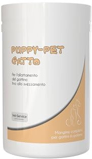 Puppy-Pet Gatto | 500 grammi | Mangime completo per gattini in polvere | Latte in polvere di alta qualità altamente digeribile come aggiunta o in sostituzione del latte materno, con Taurina