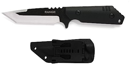 Range HK08 cuchillo de caza de acero inoxidable 420, 22.8 cm, 11,7cm hoja x 11.1cm mango antideslizante G10