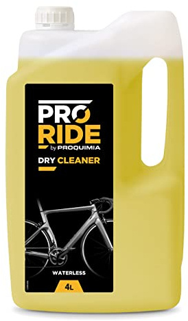 PRORIDE Dry Cleaner Limpiador Seco para Bicicletas | Limpia sin agua y protege la superficie | Efecto antiestático e hidrofugante | Compatible con pintura, carbono y plásticos (4 L)