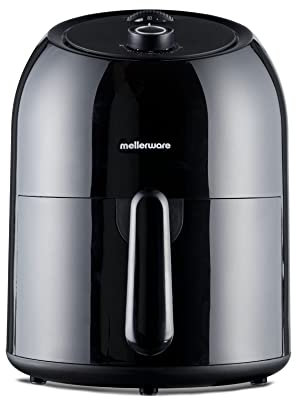 Mellerware - Freidora sin Aceite Express Crunchy 1000W | 3,5L | Temperatura 80-200ºC | Temporizador Programable | Airfryer Analógica | Cestillo Antiadherente Lavavajillas | Base Antideslizante | Negro