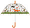 Esschert Design Regenschirm für Kinder, transparent, Wald, mehrfarbig, Medium, Mehrfarbig, Medium
